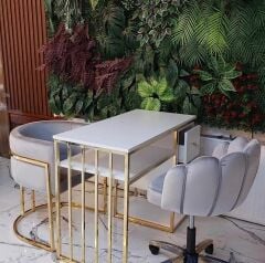 Gold Plated Manicure Set (Table / Chair)