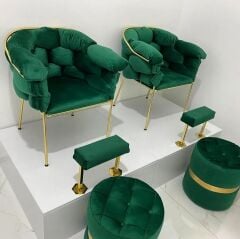 One set of Pedicure kit (Customer chair / Footrest / Pouf)