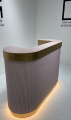 Reception desk with LED lights